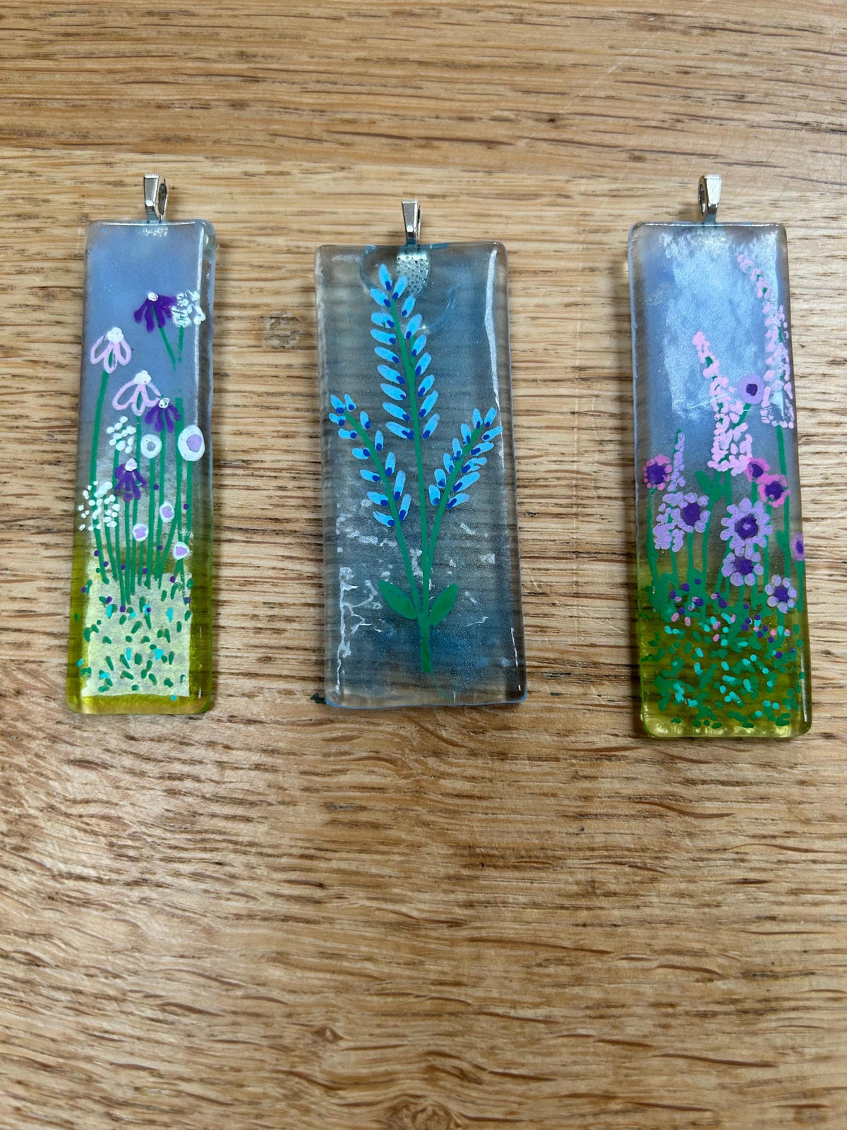 Handmade fused glass keepsake card