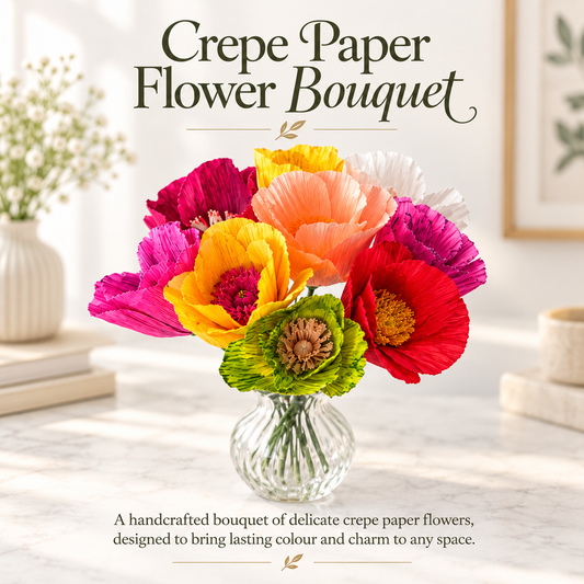 Bouquet of crepe paper flowers workshops