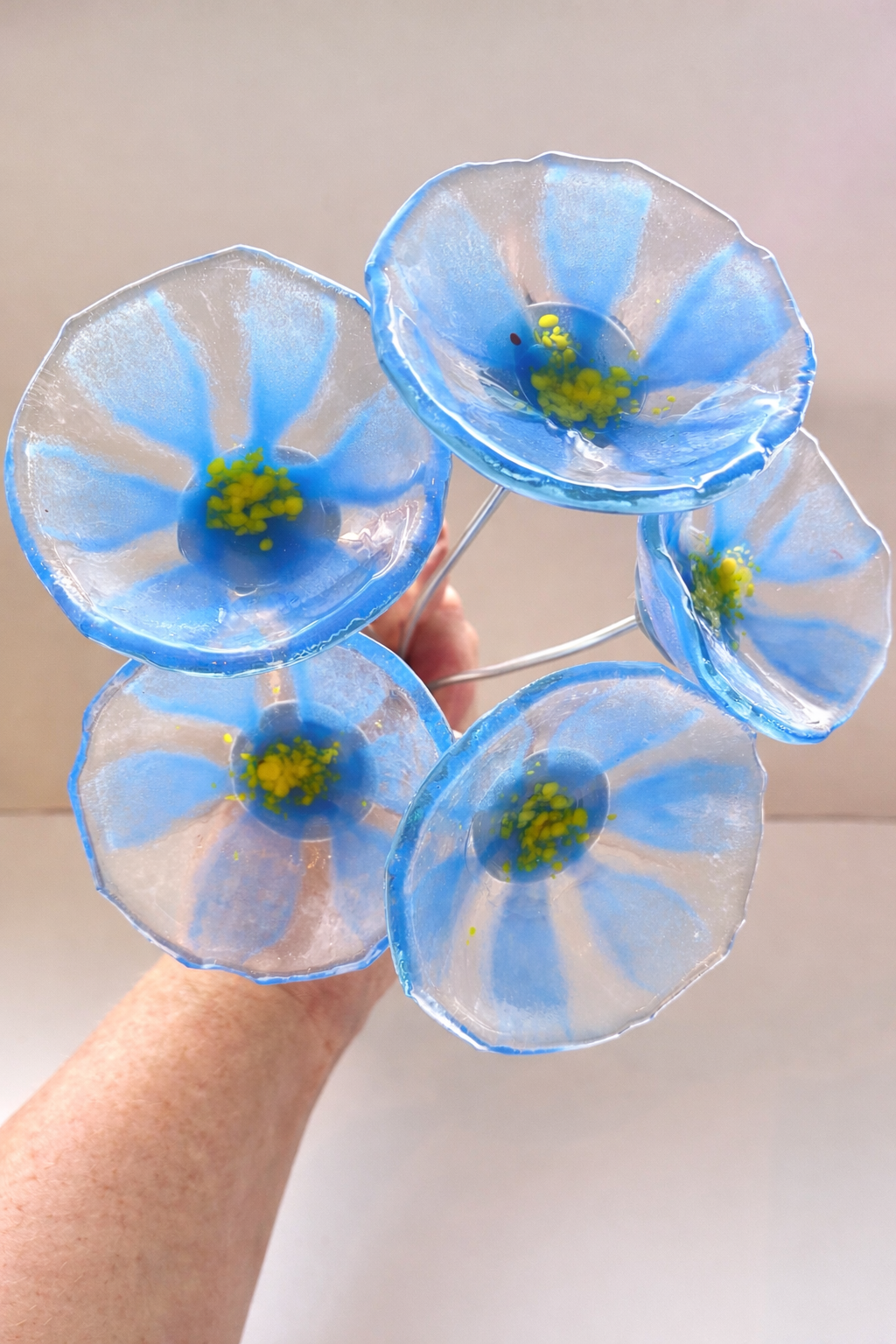 Handmade Glass Forget-Me-Not Flowers - US Tariffs included