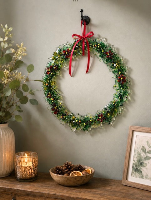 Workshop - Bicester East Community Centre - make a fused glass Christmas wreath - Saturday 7th November  - 3-5pm