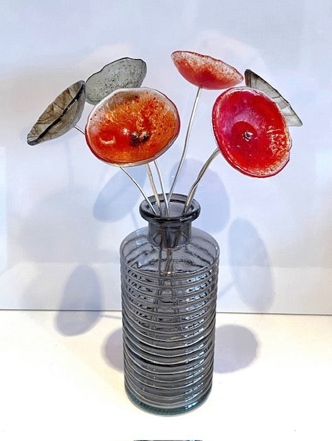 Workshop - Haddenham village hall, Make your own bouquet of fused glass flowers - Saturday 11th July 2.30-4.30pm