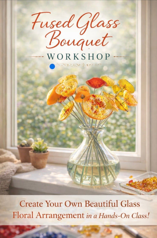 Workshop - Bicester East Community Centre, Make your own bouquet of fused glass flowers - Saturday 25th July 2.30-4.30pm
