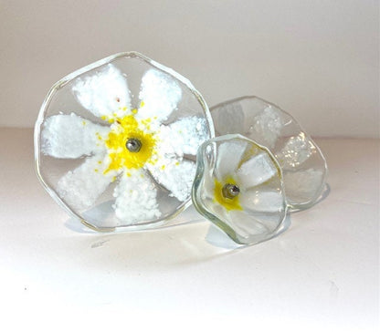 Glass daisies, posy of flowers, white flowers, gift for mum
