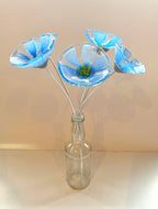Glass Forget me nots, bouquet of flowers, white flowers, gift for mum