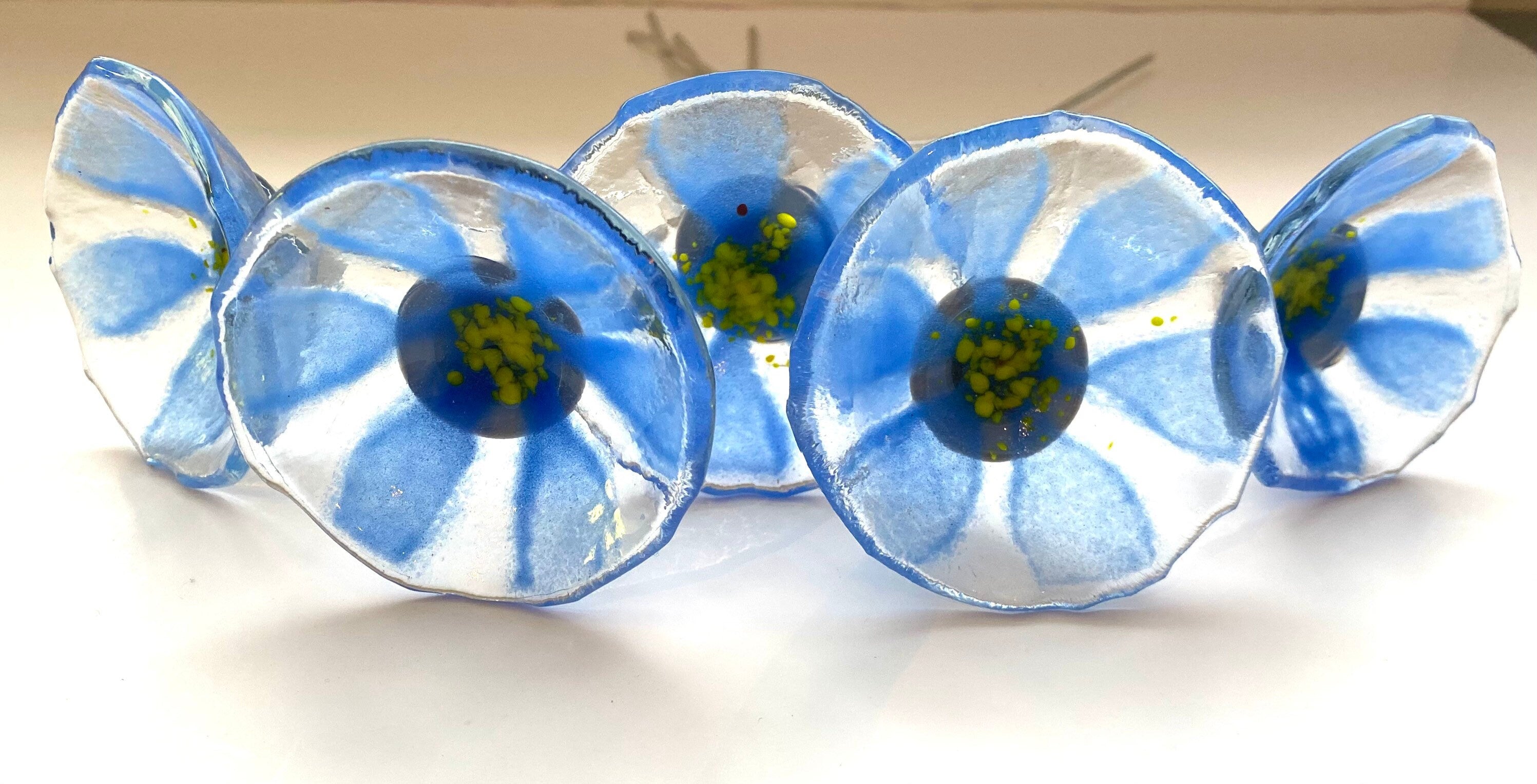 Glass Forget me nots, bouquet of flowers, white flowers, gift for mum