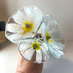 Glass daisies, posy of flowers, white flowers, gift for mum