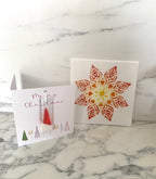 Fused glass flower mandala panel