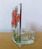 Fused glass xmas candle tea light