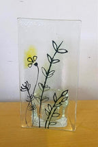 Fused glass xmas candle tea light