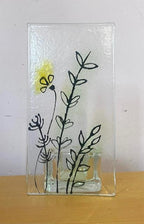 Fused glass xmas candle tea light