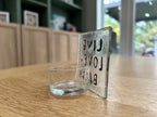 Live Love Bark Tea Light Holder – Fused Glass Dog Lover Gift – Handmade Candle Decor. Dog Lover Tea Light - Pet Lover Gift Idea
