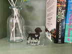 Fused Glass Dog Art – | Dachshund Pet Lover Gift | Christmas or Birthday Decor - pet silhouette