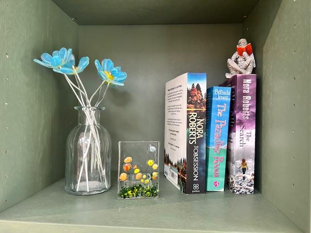 Floral Glass Tea Light Holder