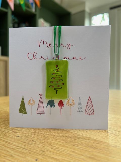 Handmade Greeting Card with Glass Keepsake – Unique Gift for Any Occasion, Personalised Card with Glass Charm – Keepsake Gift