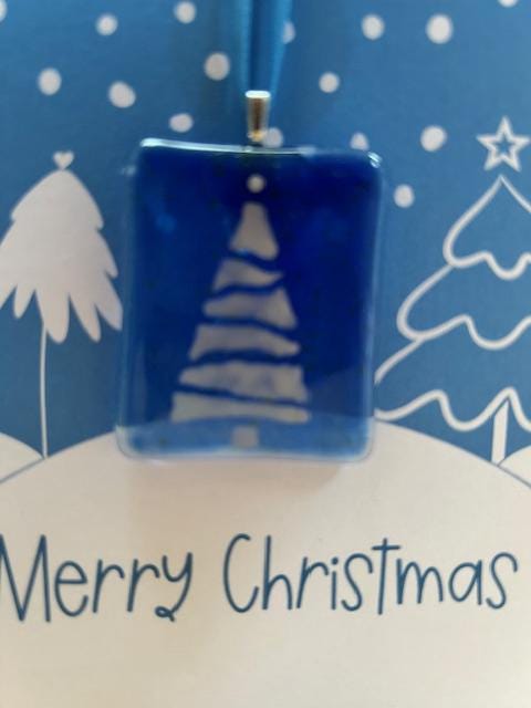 Handmade Christmas trees keepsake card