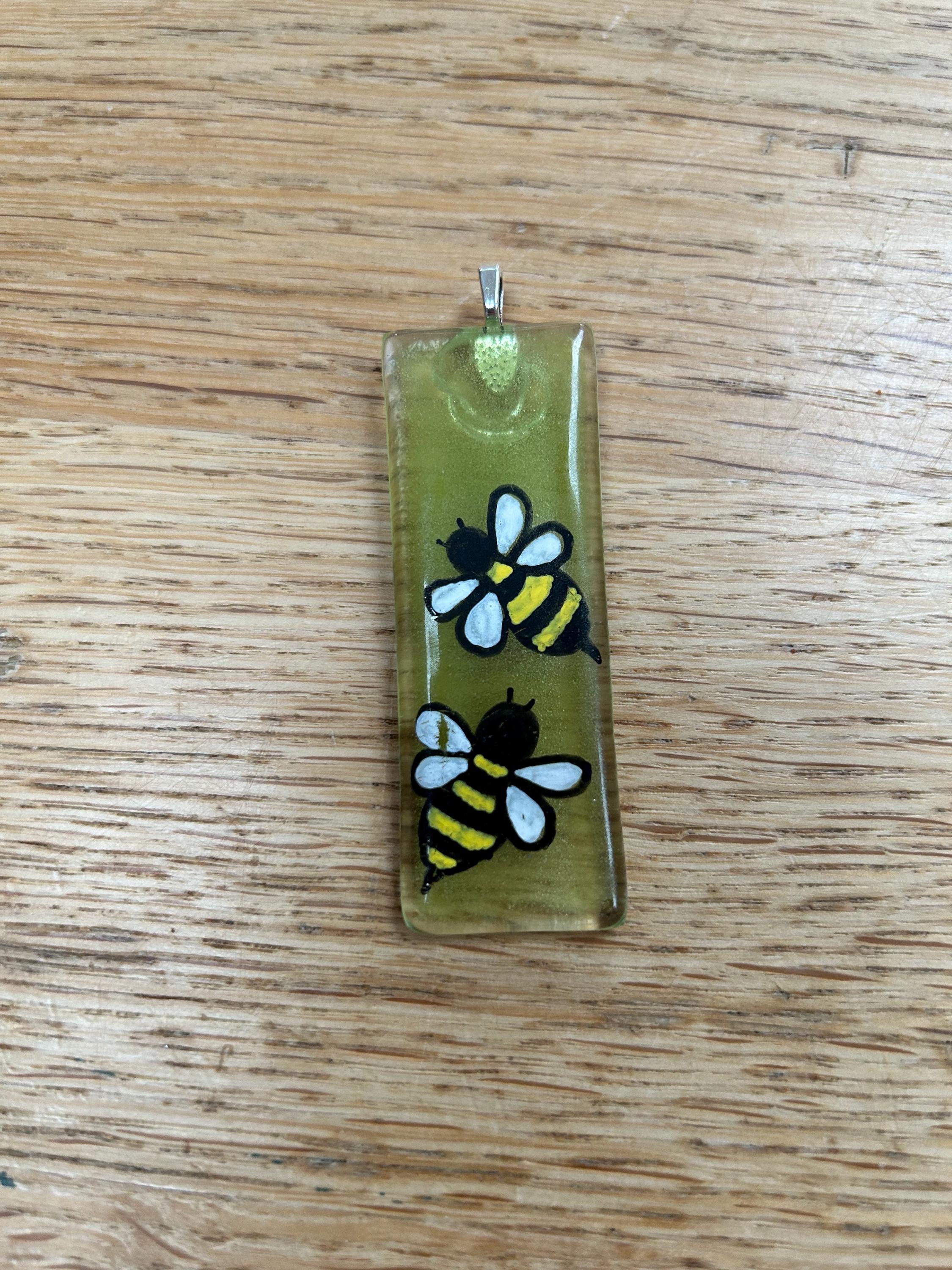Bee greetings card with Glass Ornament – A Gift & Greeting in One – Unique Gift for Any Occasion, Personalised Card with Glass Charm