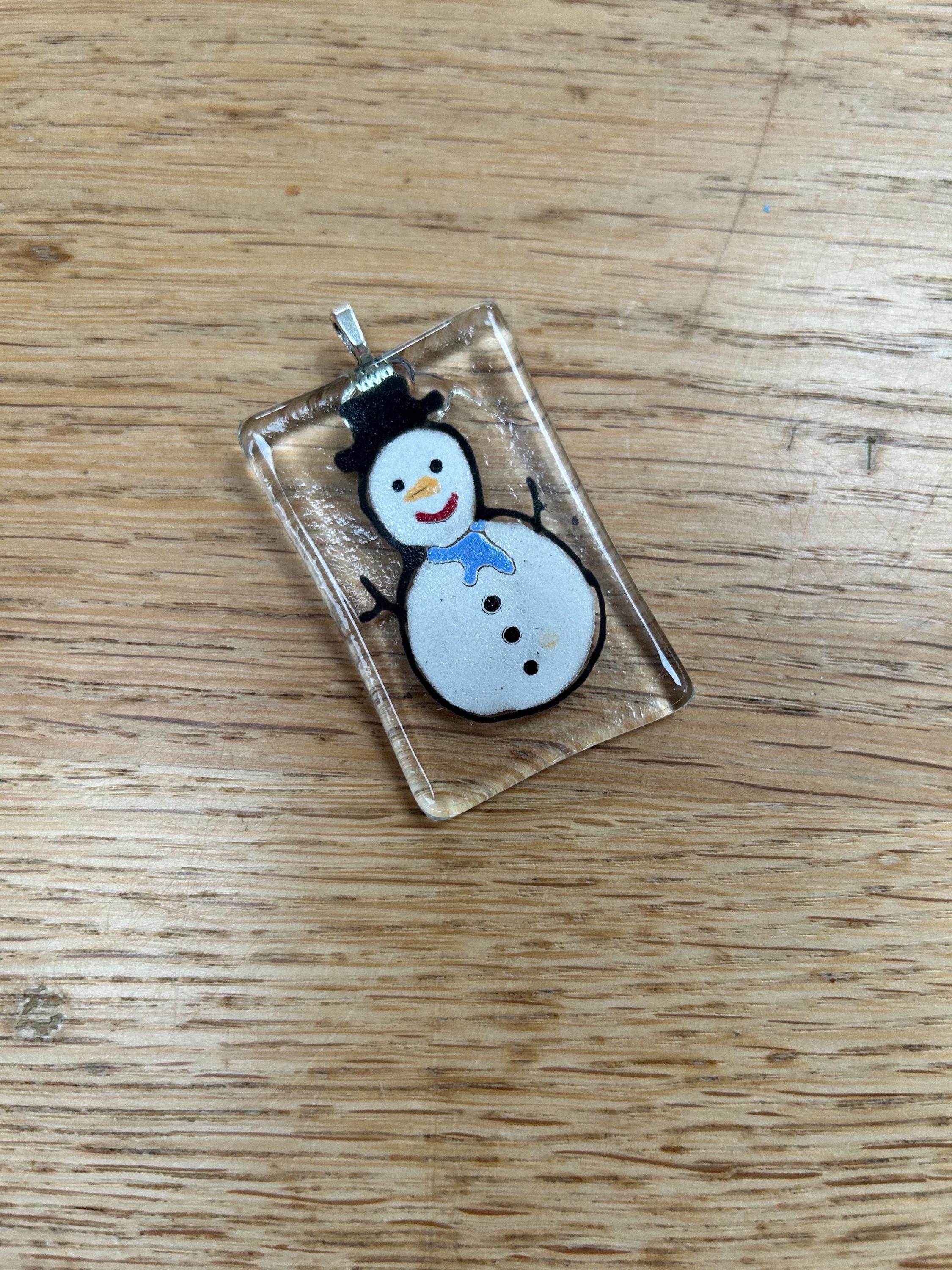 Handmade snowman Christmas keepsake card