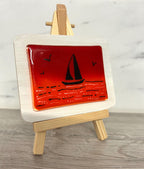 Handmade fused glass mini masterpiece