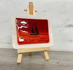 Handmade fused glass mini masterpiece