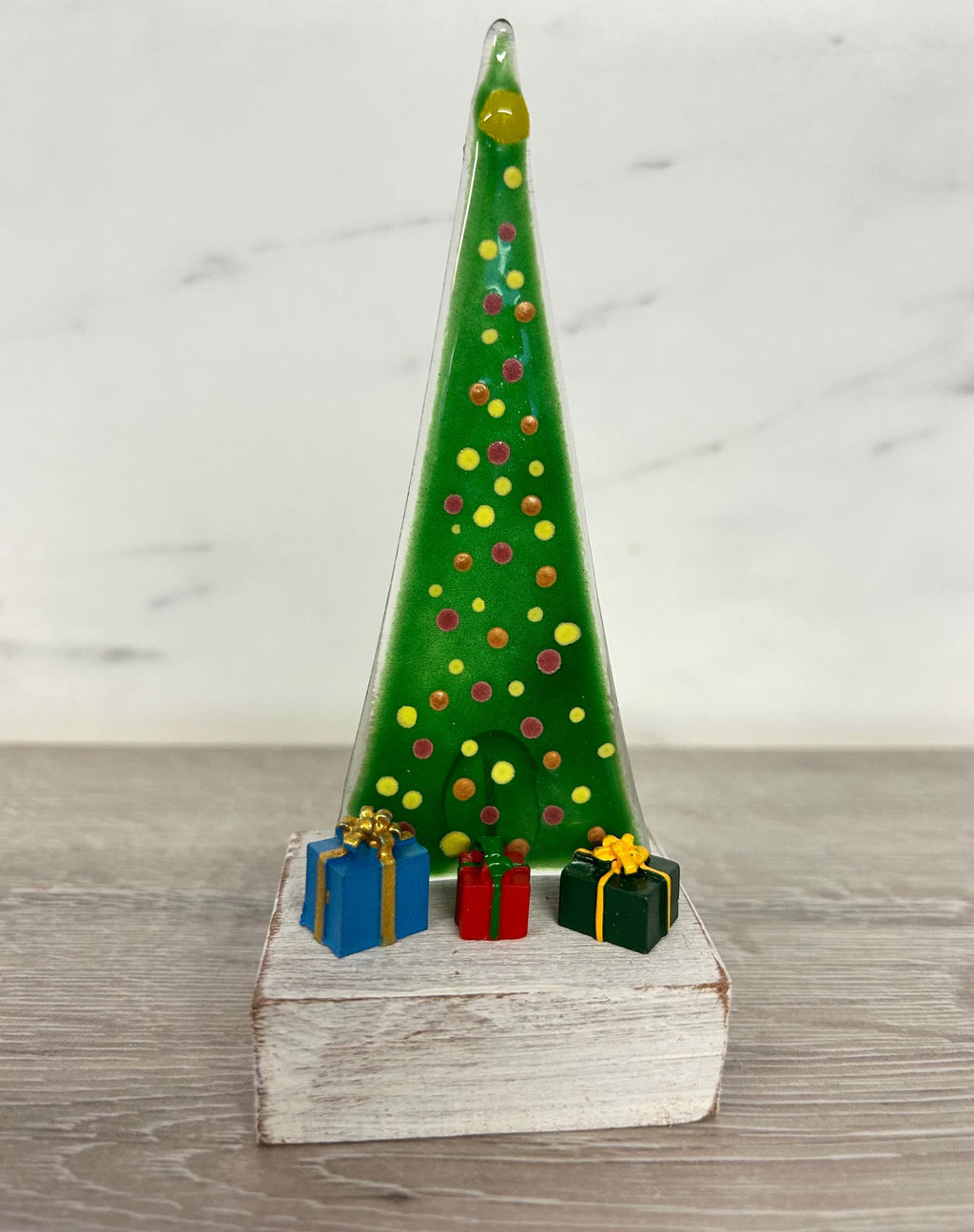 Fused Glass Christmas Tree Ornament