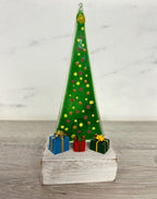 Fused Glass Christmas Tree Ornament