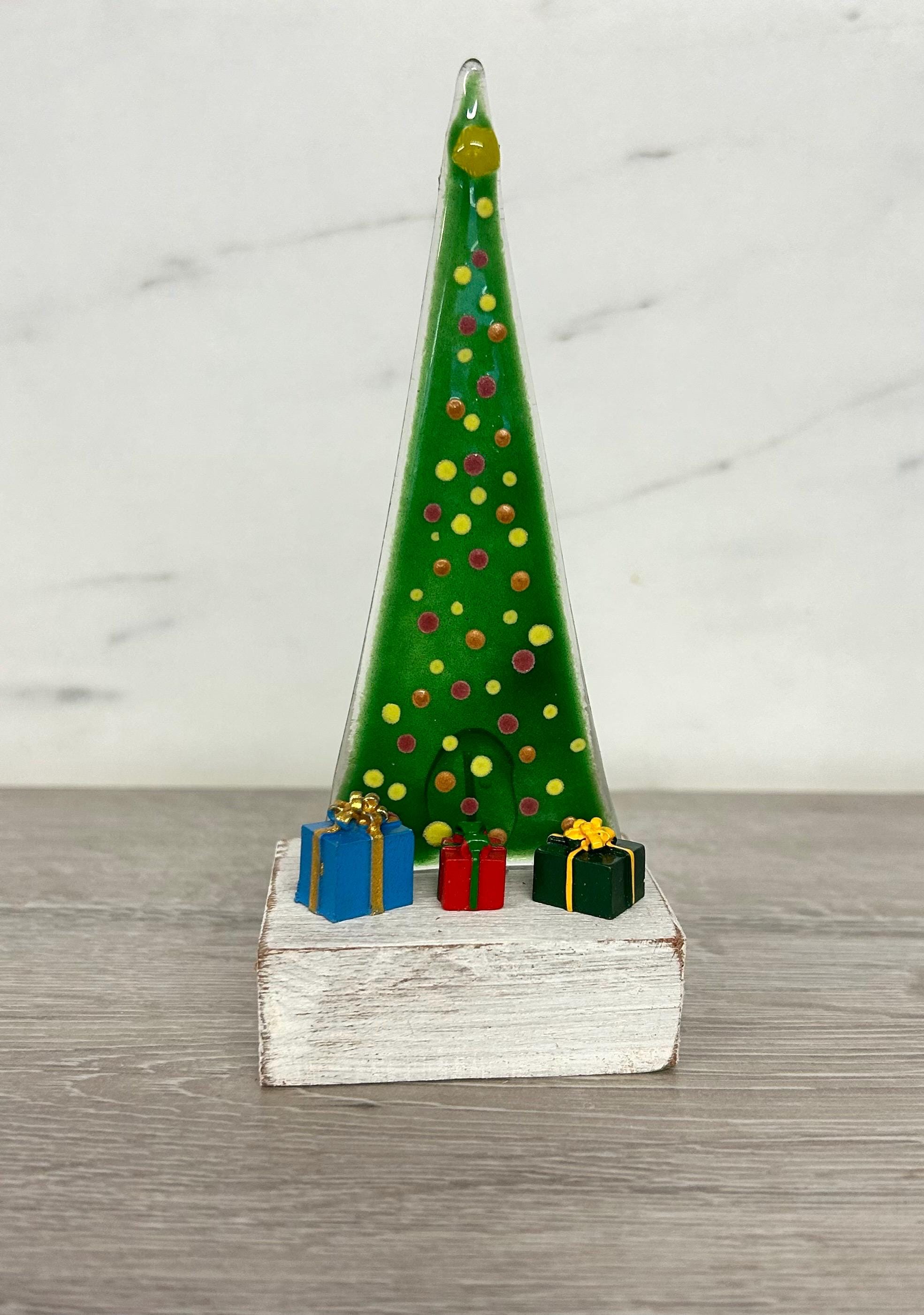 Fused Glass Christmas Tree Ornament