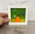 Handmade Fused Glass flower box frame