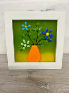 Handmade Fused Glass flower box frame