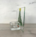 Fused Glass Christmas Tree Tea Light Holder