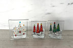 Fused glass Christmas tree, festive ornament, holiday decoration, holiday mantel decor, tabletop decoration, Christmas gift