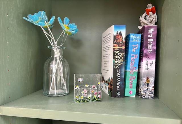 Floral glass Tealight Holder