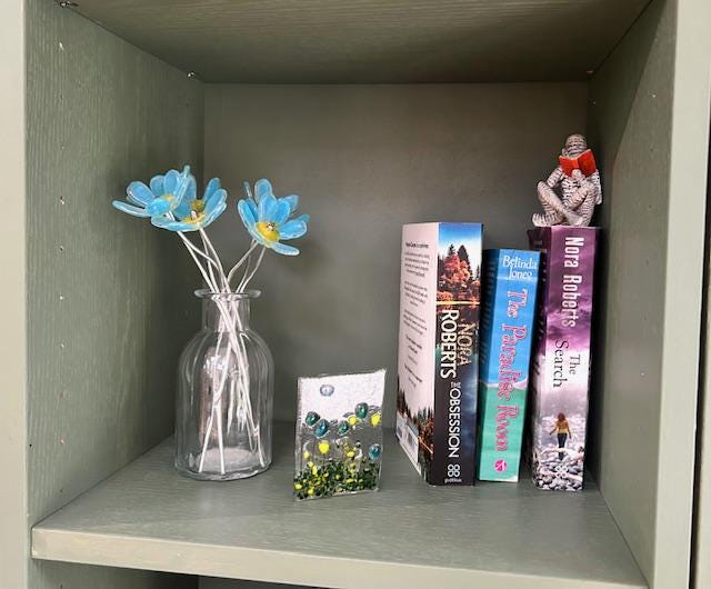 Floral Glass Tealight Holder