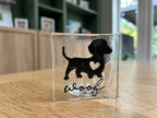 Fused Glass Dachshund tealight holder