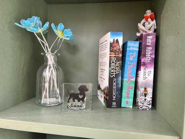 Fused Glass Dachshund tealight holder