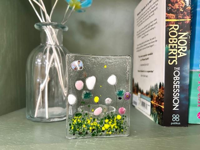 Floral Glass Tea Light Holder