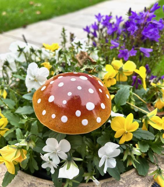 Toadstool Garden Ornament: