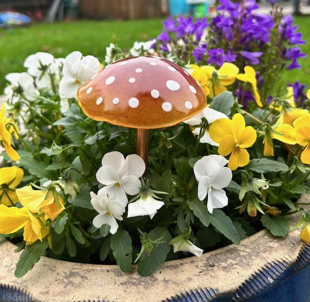 Toadstool Garden Ornament: