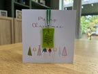 Handmade Greeting Card with Glass Keepsake – Unique Gift for Any Occasion, Personalised Card with Glass Charm – Keepsake Gift