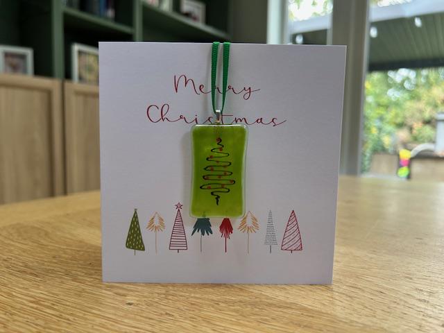 Handmade Christmas tree keepsake card
