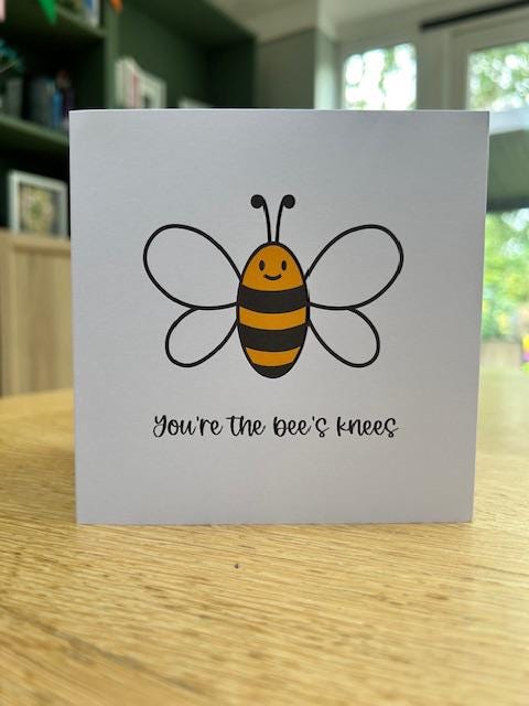 Handmade Bee any occasion keepsake card