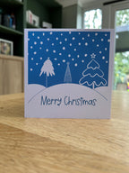 Handmade Christmas trees keepsake card