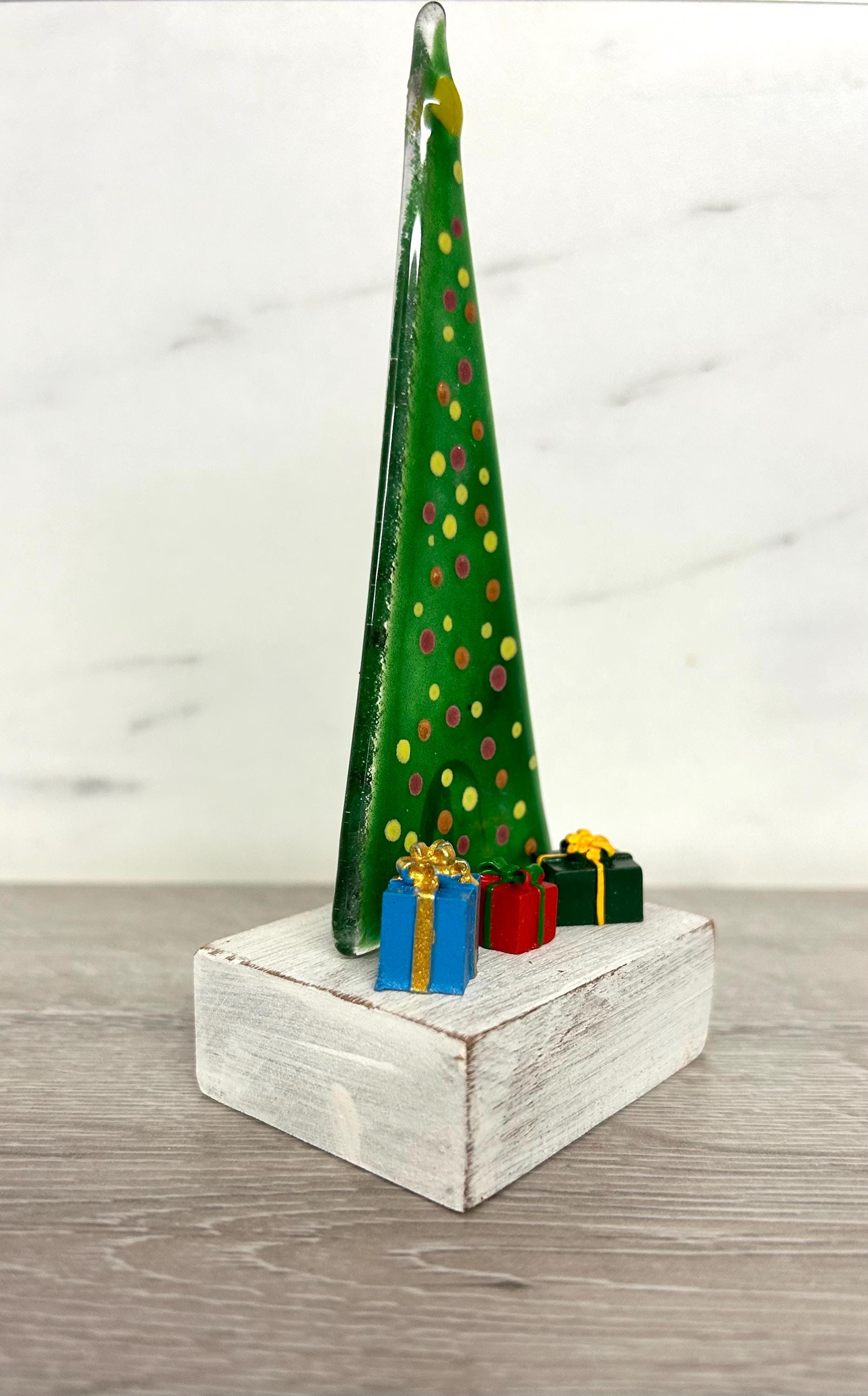 Fused Glass Christmas Tree Ornament