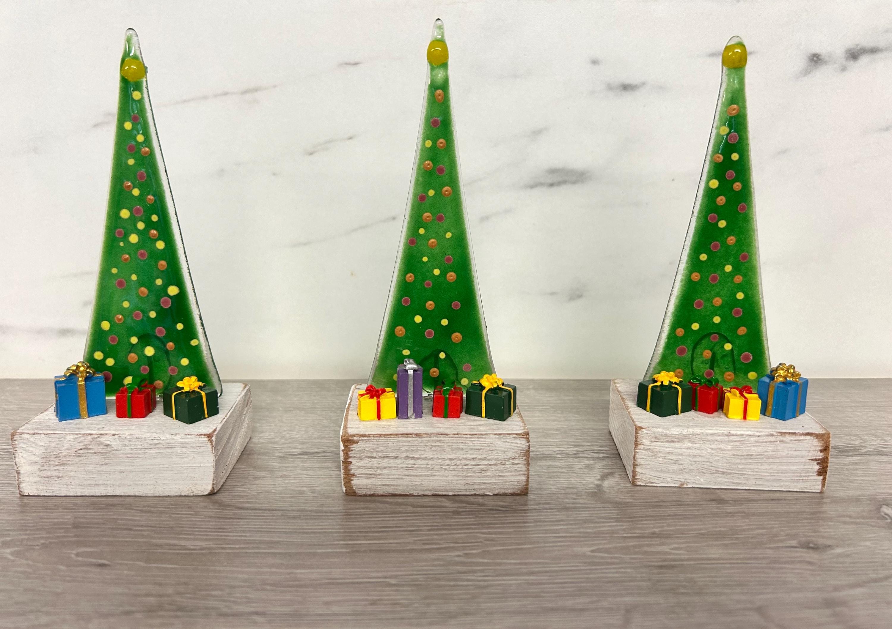 Fused Glass Christmas Tree Ornament