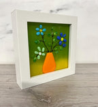 Handmade Fused Glass flower box frame