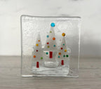 Fused glass Christmas tree, festive ornament, holiday decoration, holiday mantel decor, tabletop decoration, Christmas gift