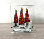 Fused glass Christmas tree, festive ornament, holiday decoration, holiday mantel decor, tabletop decoration, Christmas gift