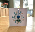 Flower card with Glass Keepsake