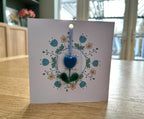 Flower card with Glass Keepsake