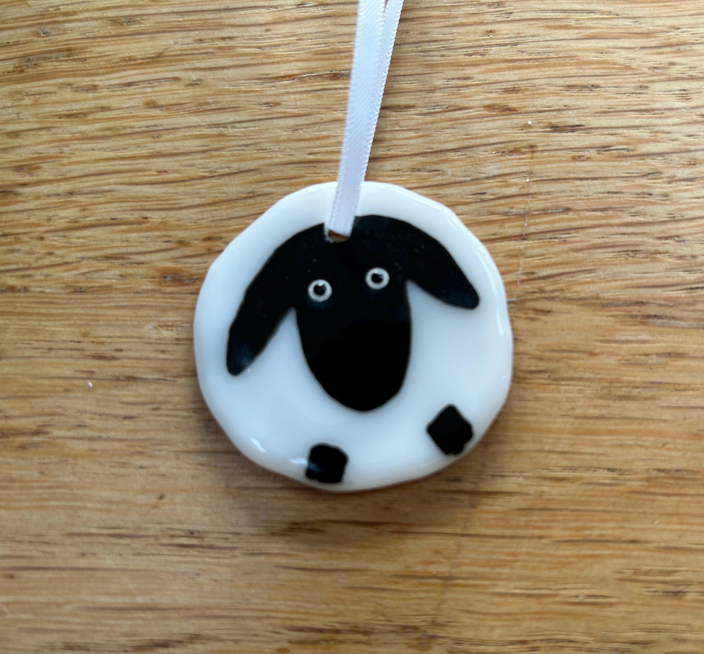 Sheep card with Glass Keepsake