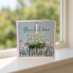 Daisy card with glass ornament